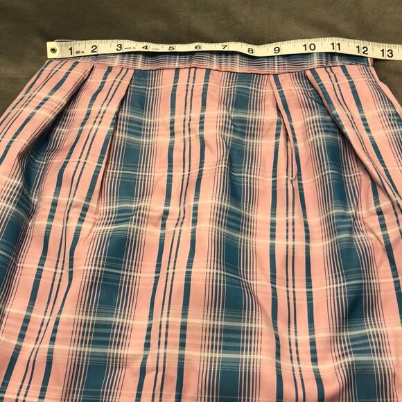 ASOS Pink Plaid A-line Skirt Woman Size 2 Lined - Picture 7 of 8